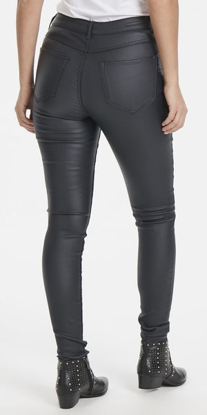 b young Kato Kiko Leather Look Jeans - TheSecretCloset.Boutique