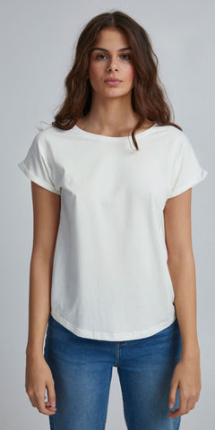 b young PAMILA T Shirt in White - TheSecretCloset.Boutique