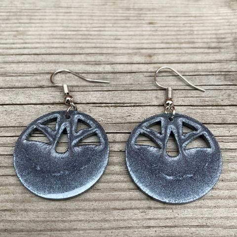 Gatsby Pewter Small Earrings - TheSecretCloset.Boutique