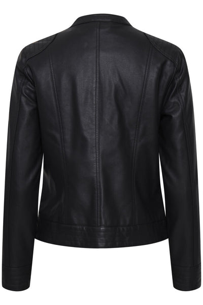 b young Acom Leather Look Biker in Black - TheSecretCloset.Boutique