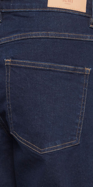 ICHI TWIGGY RAVEN Cropped Jeans in Dark Blue