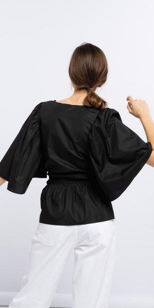 smf Kimono Blouse in Black - TheSecretCloset.Boutique