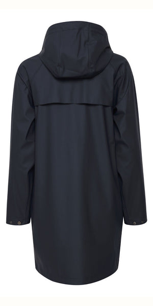 ICHI TAZI Raincoat in Navy - TheSecretCloset.Boutique