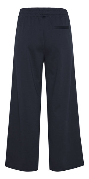 ICHI KATE Wide Leg Trousers in Total Eclipse