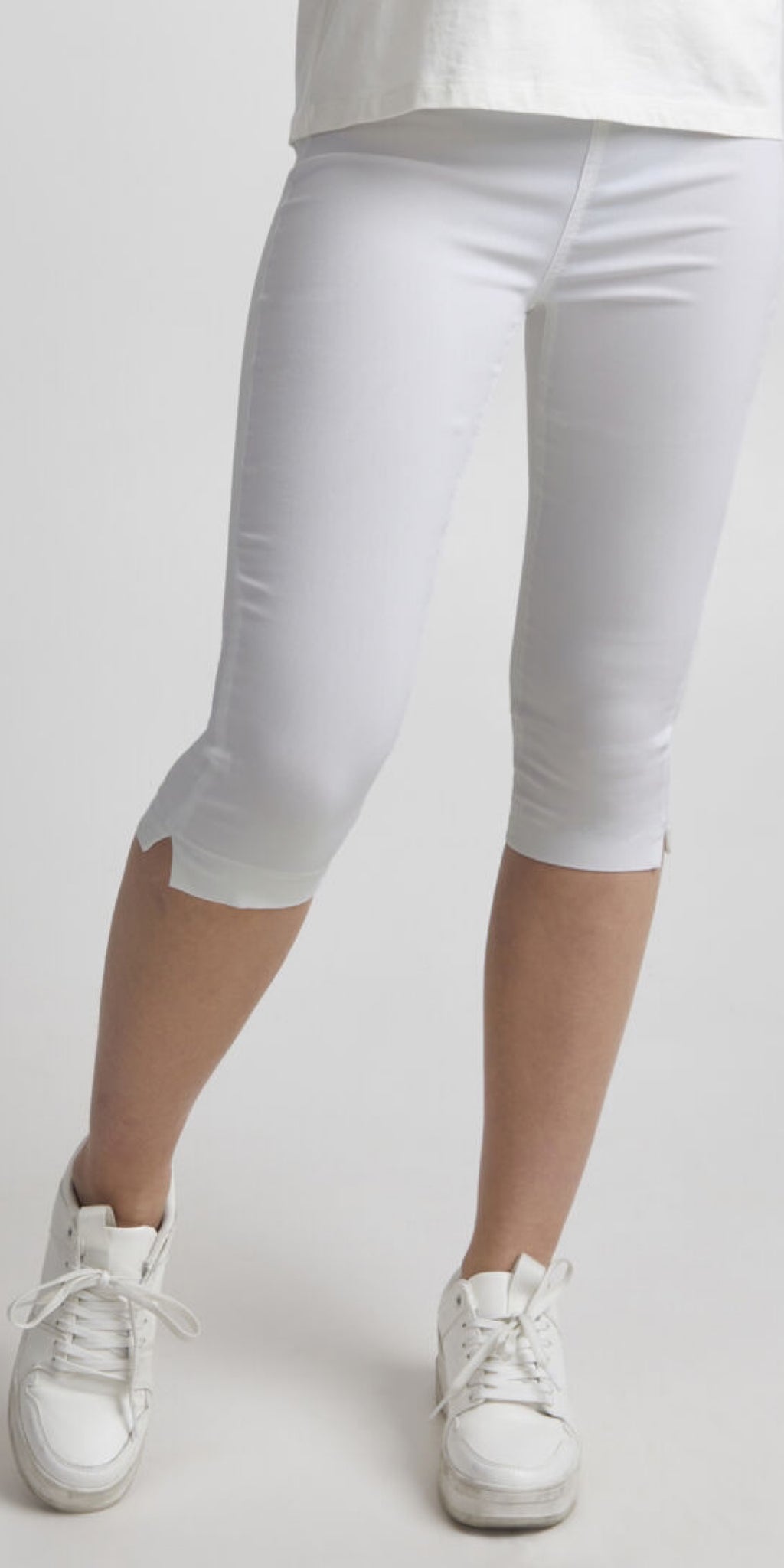 B. Young Keira Capri Trouser in White TheSecretCloset.Boutique