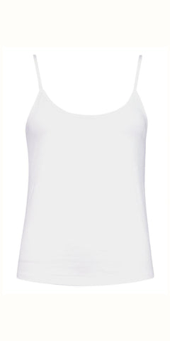 Longline Strappy Cami in White - TheSecretCloset.Boutique
