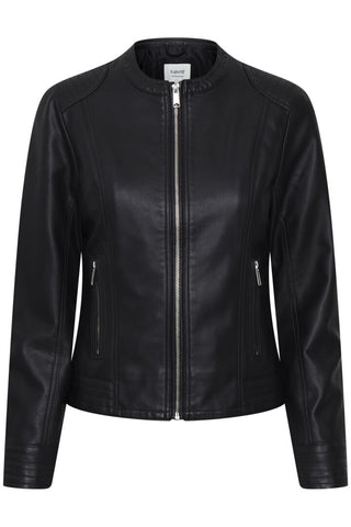 b young Acom Leather Look Biker in Black - TheSecretCloset.Boutique