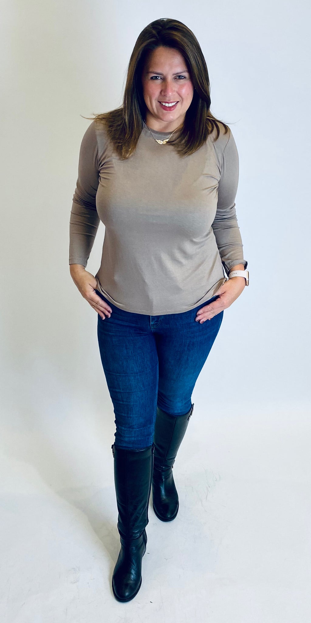 smf Long Sleeve Layering Top - TheSecretCloset.Boutique