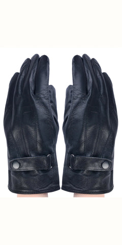 Men’s Black Leather Gloves - TheSecretCloset.Boutique