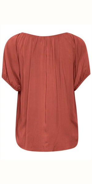 b. young Joella Blouse in Terracotta - TheSecretCloset.Boutique