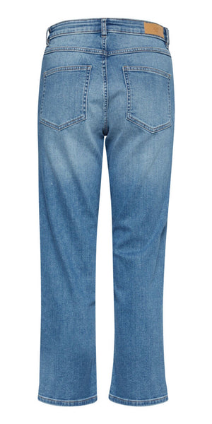 ICHI TWIGGY RAVEN Cropped Jeans in Light Blue