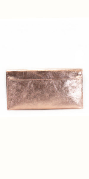 Leather Metallic Clutch Bag (various colours) - TheSecretCloset.Boutique