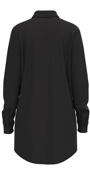 ICHI MAIN Longline Shirt in Black - TheSecretCloset.Boutique