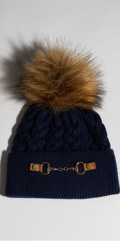 LUXY Burley Faux Fur Hat in Navy