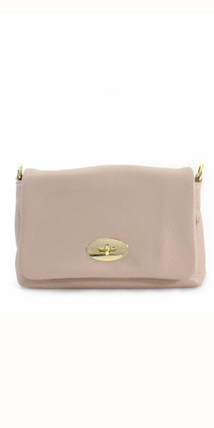 Leather Fold Over Crossbody Bag - TheSecretCloset.Boutique